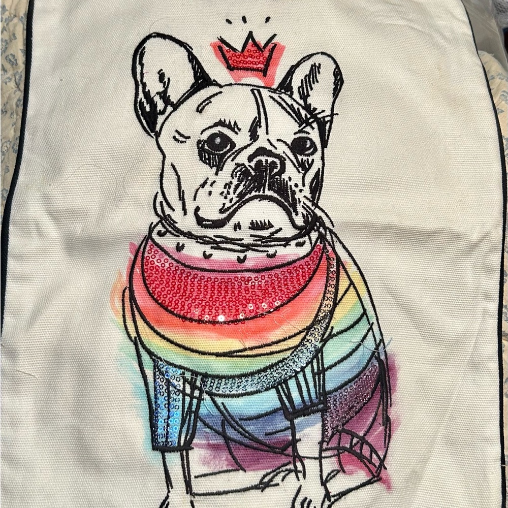 Pottery Barn PB teen pillow
French Bulldog Rainbow